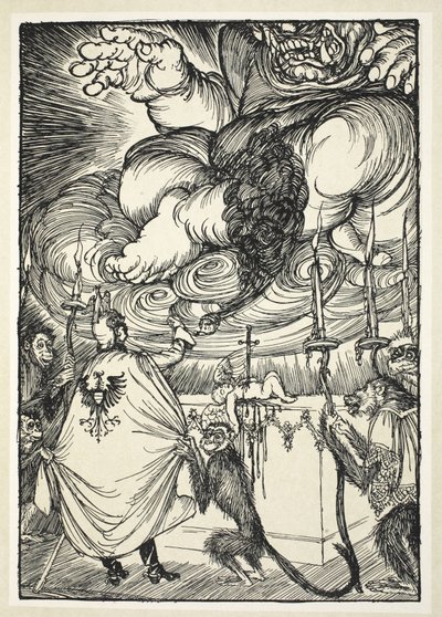 La Messa Nera n. 2 (Il Celebrante e il Maestro di Cerimonie), illustrazione da The Kaiser
